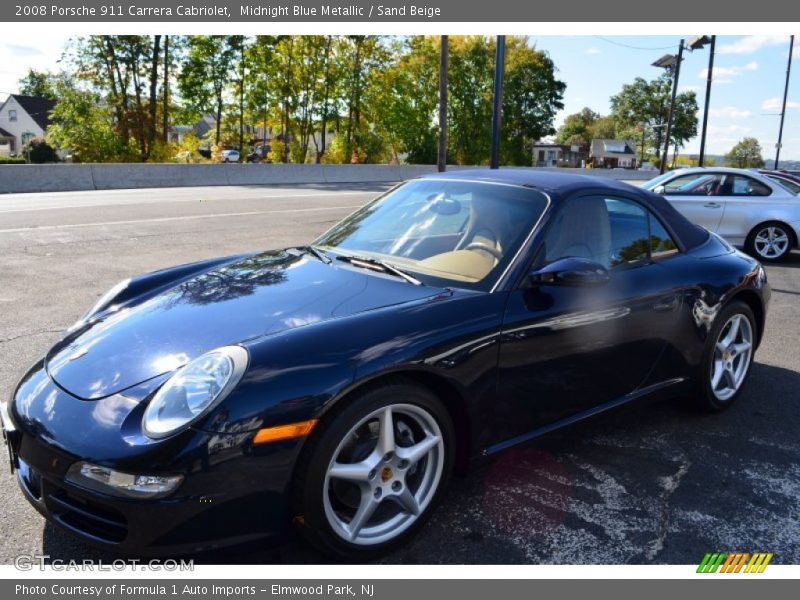 Midnight Blue Metallic / Sand Beige 2008 Porsche 911 Carrera Cabriolet