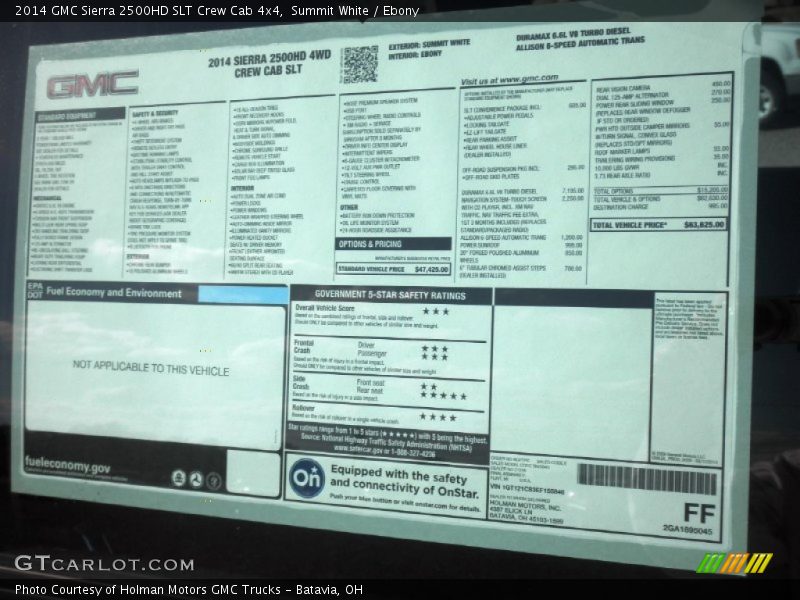 Summit White / Ebony 2014 GMC Sierra 2500HD SLT Crew Cab 4x4