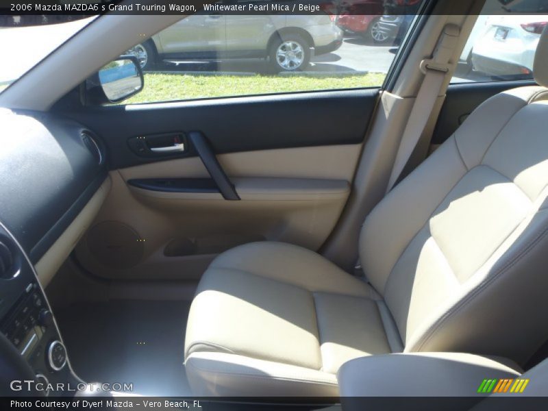 Whitewater Pearl Mica / Beige 2006 Mazda MAZDA6 s Grand Touring Wagon