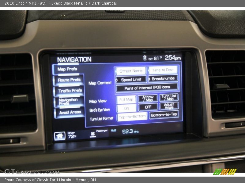 Tuxedo Black Metallic / Dark Charcoal 2010 Lincoln MKZ FWD