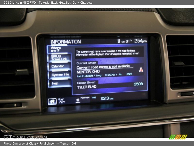Tuxedo Black Metallic / Dark Charcoal 2010 Lincoln MKZ FWD
