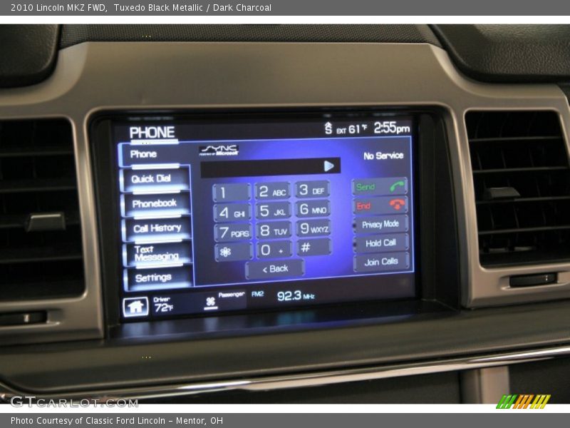 Tuxedo Black Metallic / Dark Charcoal 2010 Lincoln MKZ FWD