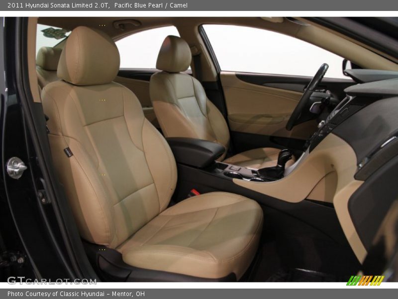 Pacific Blue Pearl / Camel 2011 Hyundai Sonata Limited 2.0T