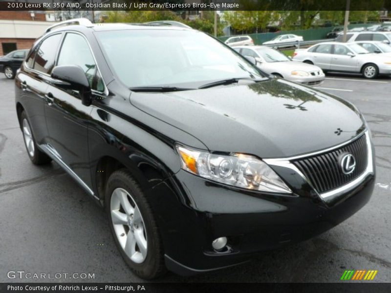 Obsidian Black / Light Gray/Espresso Birds-Eye Maple 2010 Lexus RX 350 AWD
