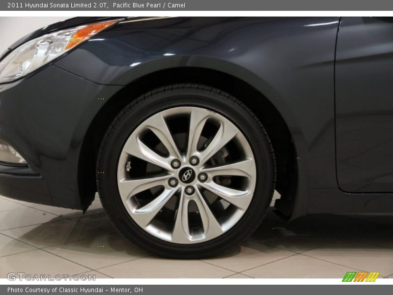 Pacific Blue Pearl / Camel 2011 Hyundai Sonata Limited 2.0T