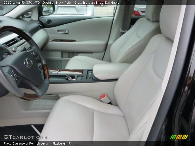 Obsidian Black / Light Gray/Espresso Birds-Eye Maple 2010 Lexus RX 350 AWD