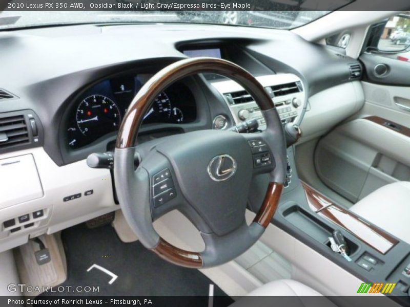 Obsidian Black / Light Gray/Espresso Birds-Eye Maple 2010 Lexus RX 350 AWD