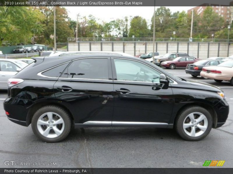 Obsidian Black / Light Gray/Espresso Birds-Eye Maple 2010 Lexus RX 350 AWD