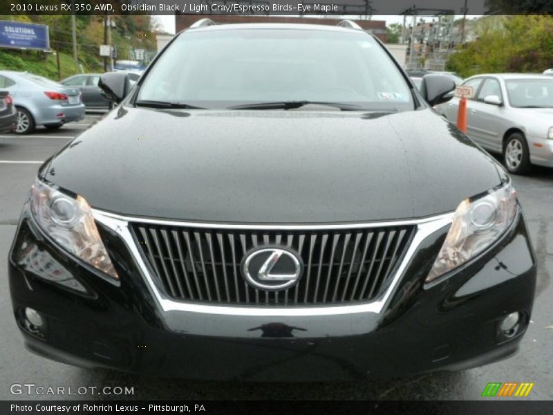 Obsidian Black / Light Gray/Espresso Birds-Eye Maple 2010 Lexus RX 350 AWD