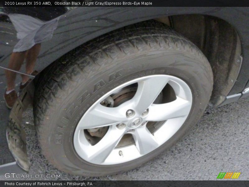 Obsidian Black / Light Gray/Espresso Birds-Eye Maple 2010 Lexus RX 350 AWD