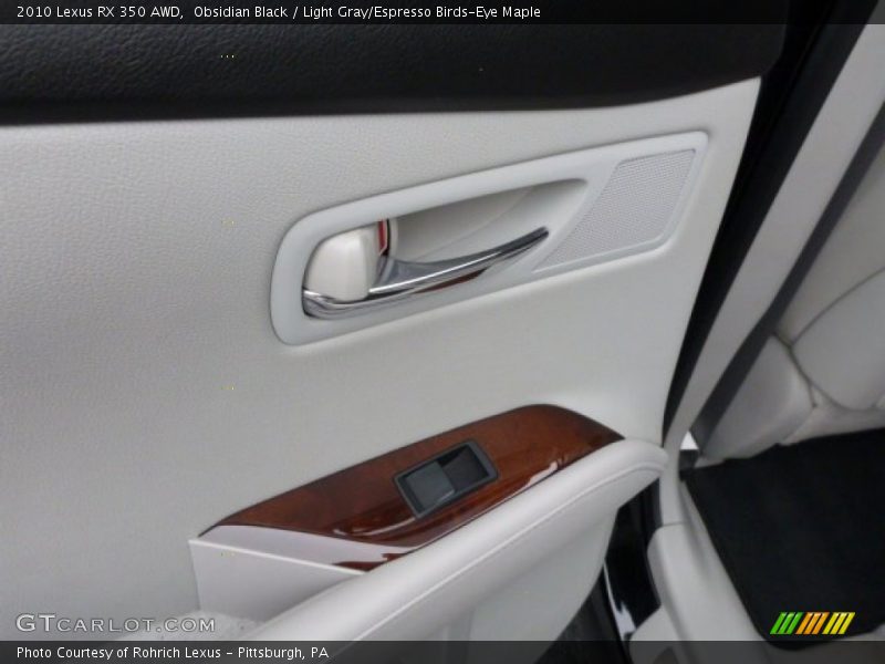 Obsidian Black / Light Gray/Espresso Birds-Eye Maple 2010 Lexus RX 350 AWD