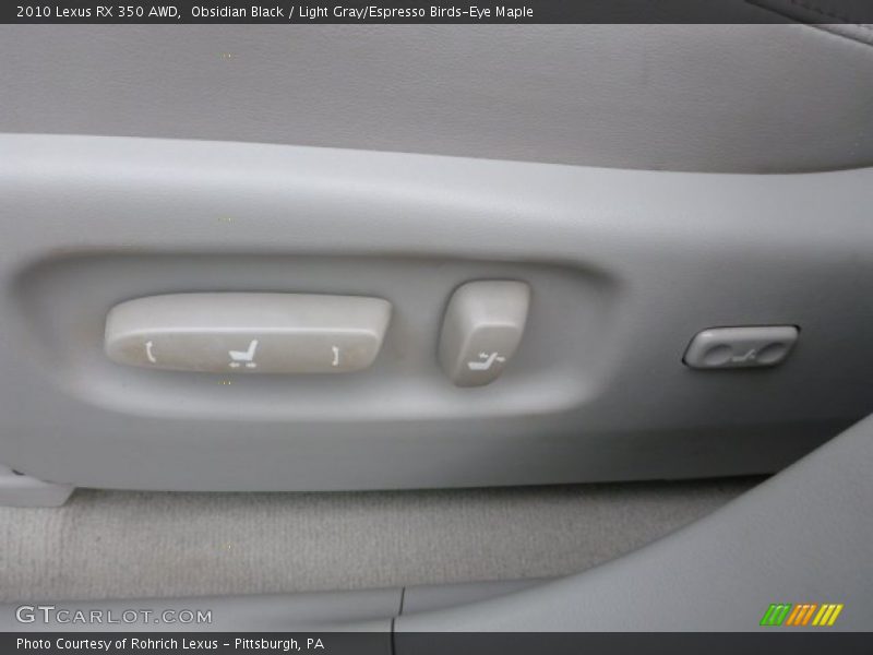 Obsidian Black / Light Gray/Espresso Birds-Eye Maple 2010 Lexus RX 350 AWD