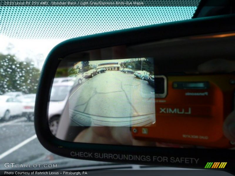 Obsidian Black / Light Gray/Espresso Birds-Eye Maple 2010 Lexus RX 350 AWD