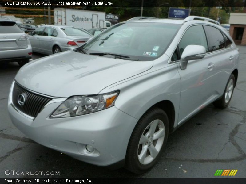 Tungsten Silver Pearl / Light Gray 2011 Lexus RX 350 AWD