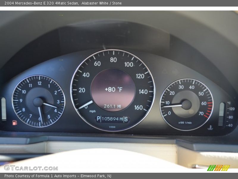 Alabaster White / Stone 2004 Mercedes-Benz E 320 4Matic Sedan