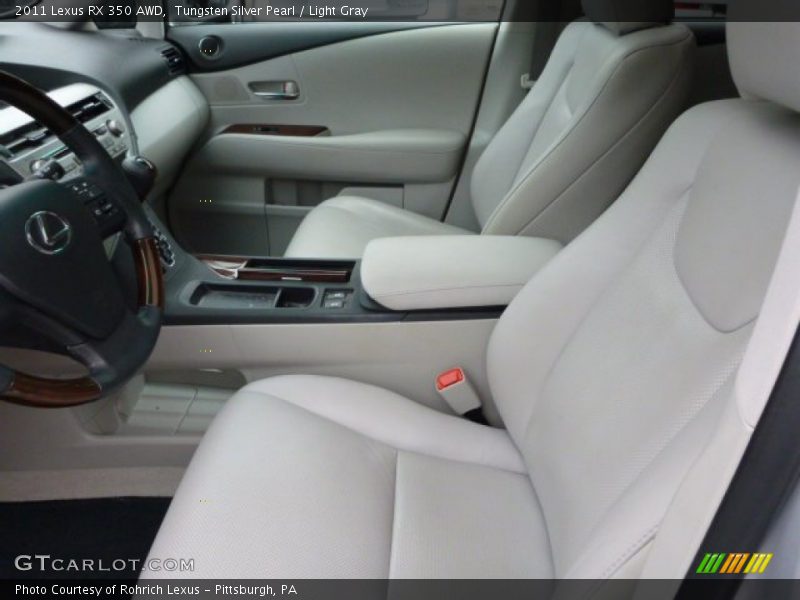 Tungsten Silver Pearl / Light Gray 2011 Lexus RX 350 AWD