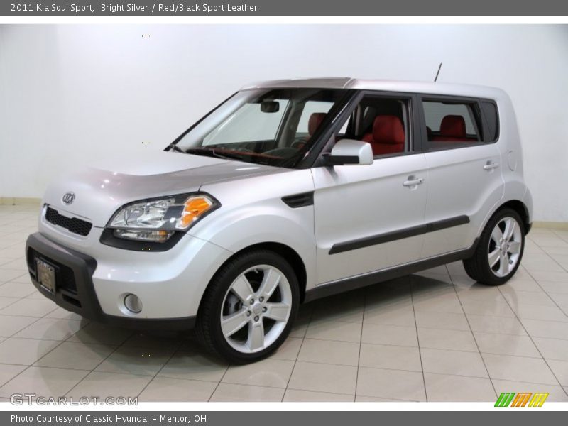 Bright Silver / Red/Black Sport Leather 2011 Kia Soul Sport