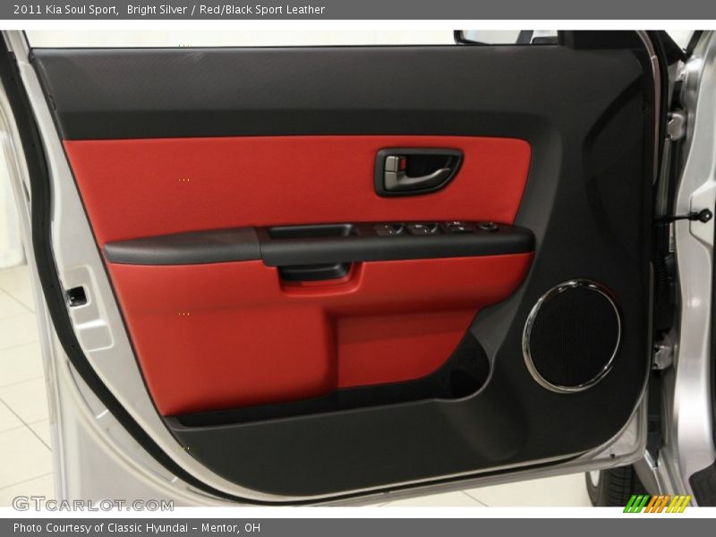 Bright Silver / Red/Black Sport Leather 2011 Kia Soul Sport