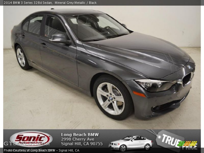 Mineral Grey Metallic / Black 2014 BMW 3 Series 328d Sedan