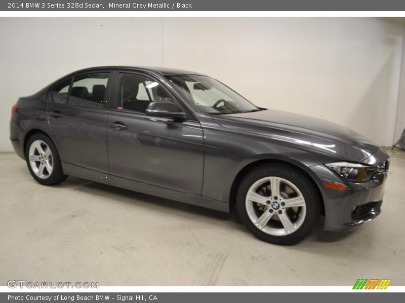 Mineral Grey Metallic / Black 2014 BMW 3 Series 328d Sedan