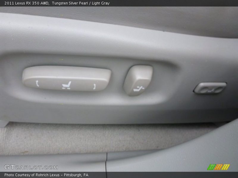 Tungsten Silver Pearl / Light Gray 2011 Lexus RX 350 AWD