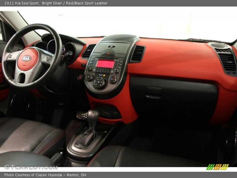 Bright Silver / Red/Black Sport Leather 2011 Kia Soul Sport