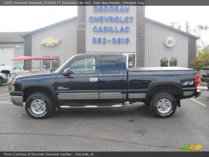 Dark Blue Metallic / Medium Gray 2005 Chevrolet Silverado 2500HD LT Extended Cab 4x4