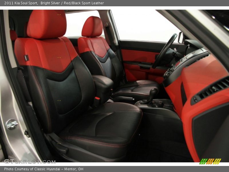 Bright Silver / Red/Black Sport Leather 2011 Kia Soul Sport