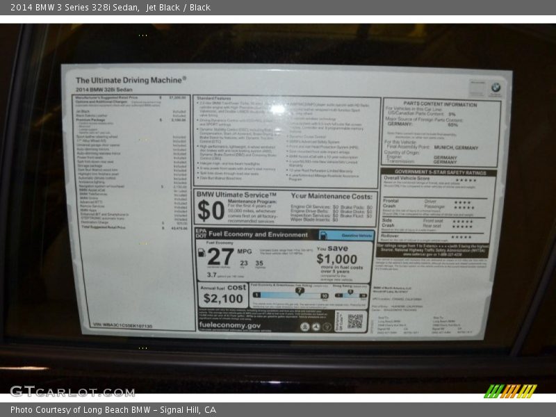 Jet Black / Black 2014 BMW 3 Series 328i Sedan