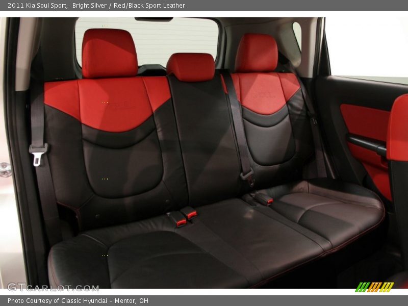 Bright Silver / Red/Black Sport Leather 2011 Kia Soul Sport
