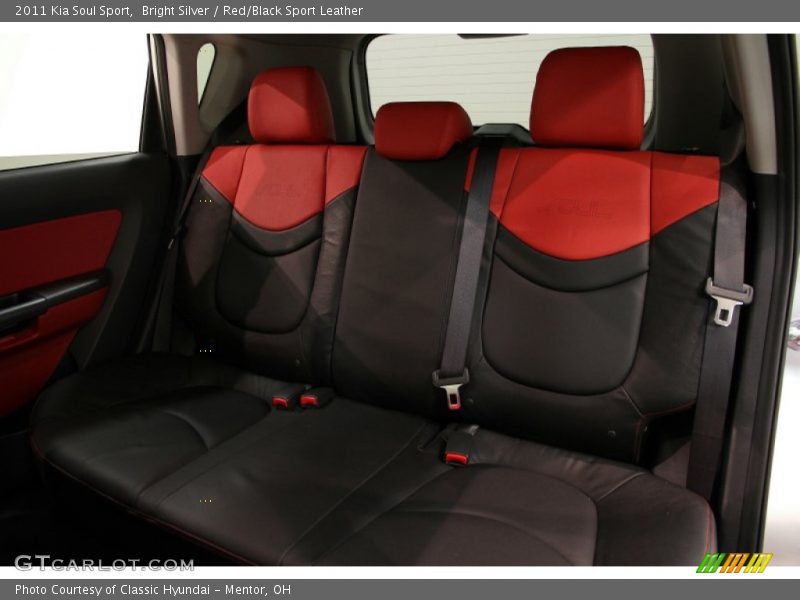Bright Silver / Red/Black Sport Leather 2011 Kia Soul Sport