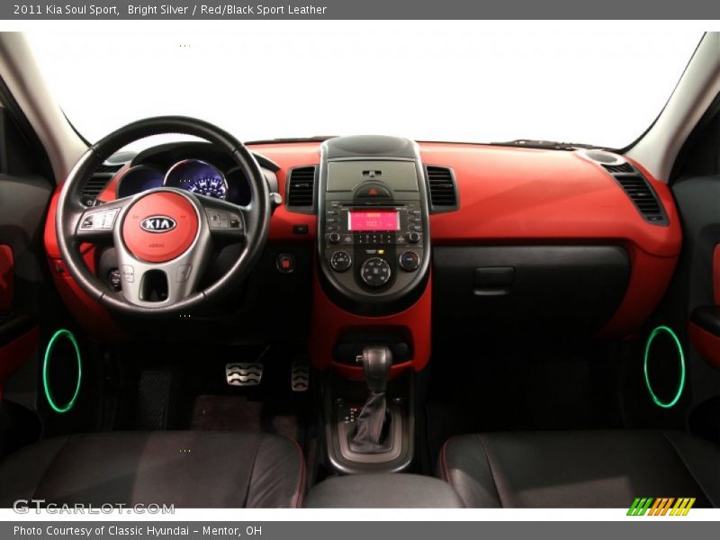 Bright Silver / Red/Black Sport Leather 2011 Kia Soul Sport