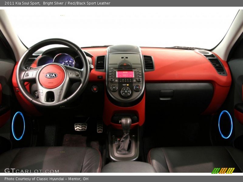 Bright Silver / Red/Black Sport Leather 2011 Kia Soul Sport