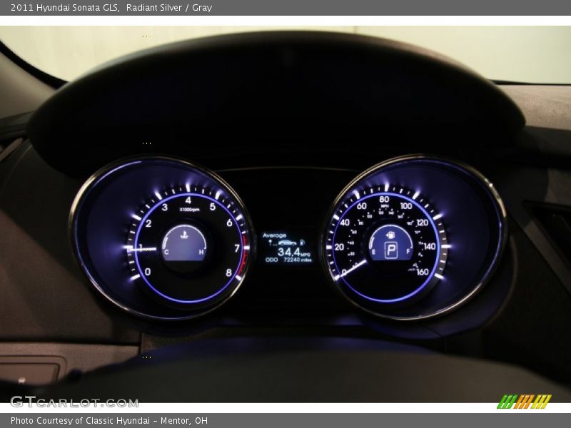 Radiant Silver / Gray 2011 Hyundai Sonata GLS