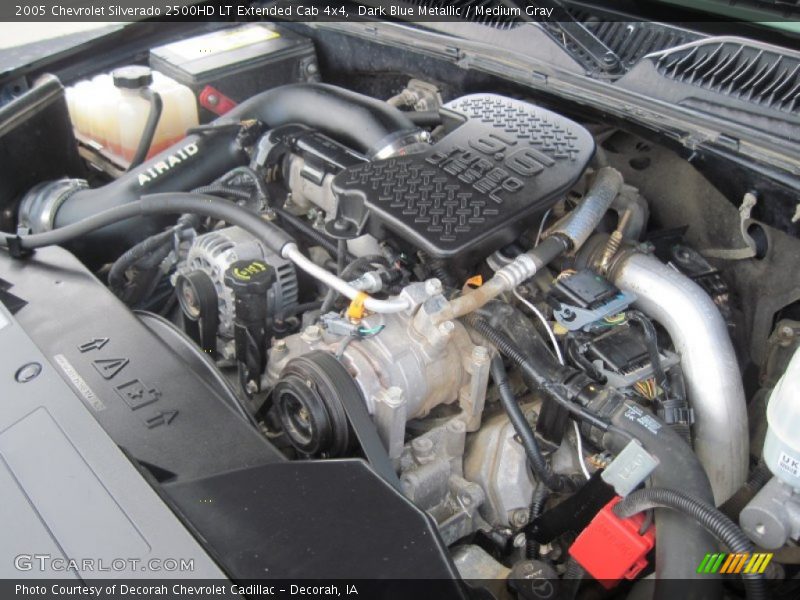 Dark Blue Metallic / Medium Gray 2005 Chevrolet Silverado 2500HD LT Extended Cab 4x4