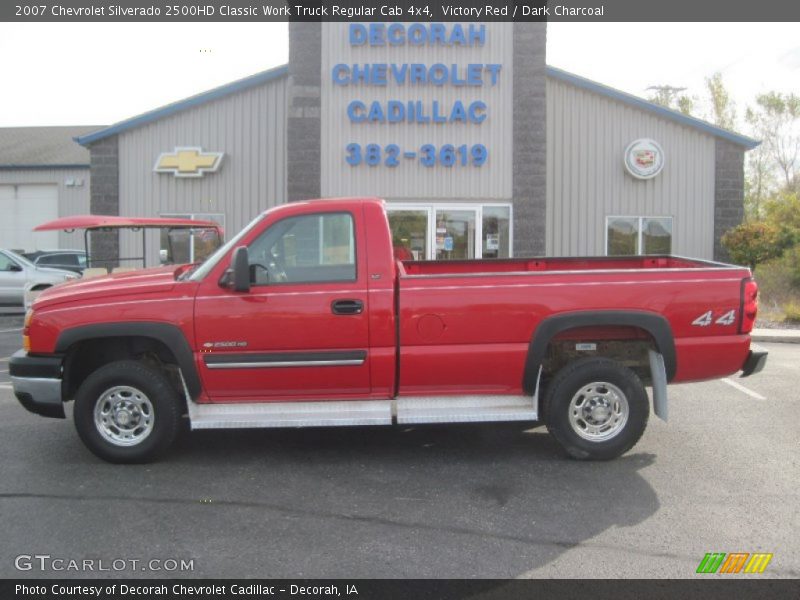 Victory Red / Dark Charcoal 2007 Chevrolet Silverado 2500HD Classic Work Truck Regular Cab 4x4