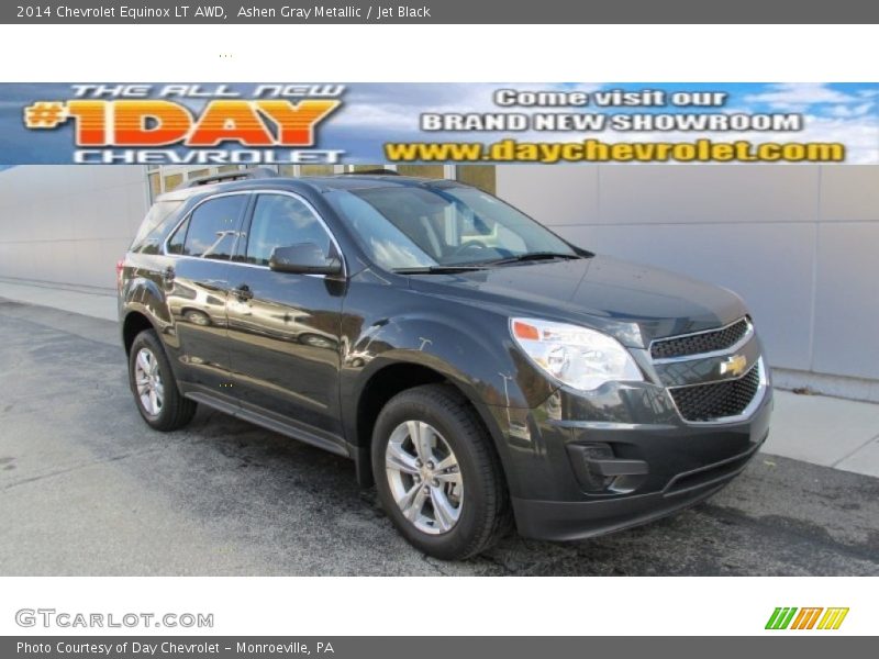 Ashen Gray Metallic / Jet Black 2014 Chevrolet Equinox LT AWD