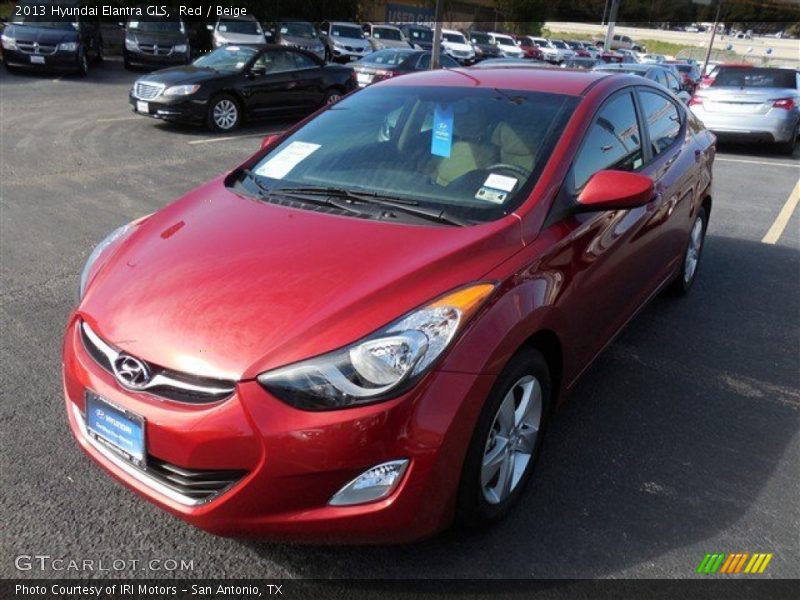 Red / Beige 2013 Hyundai Elantra GLS