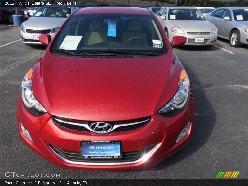 Red / Beige 2013 Hyundai Elantra GLS
