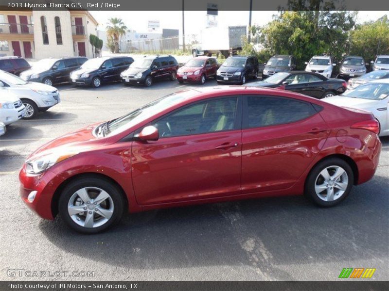 Red / Beige 2013 Hyundai Elantra GLS