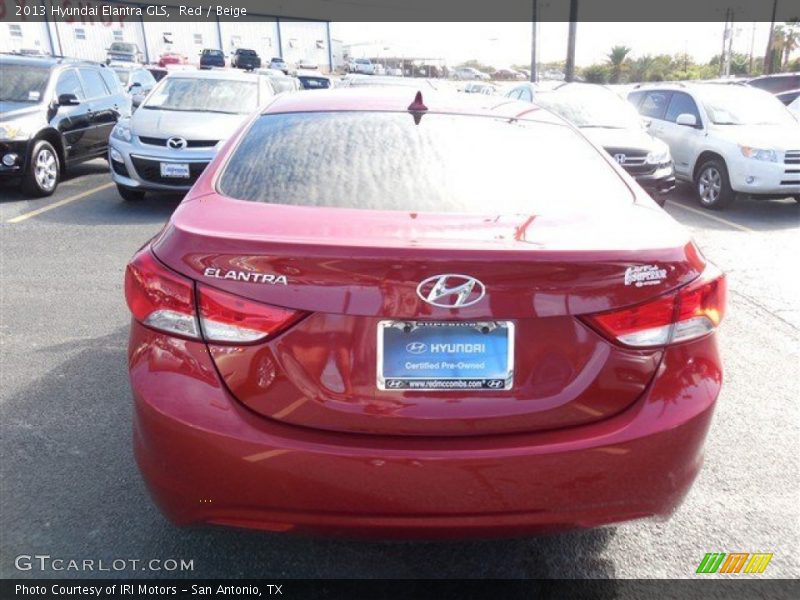 Red / Beige 2013 Hyundai Elantra GLS