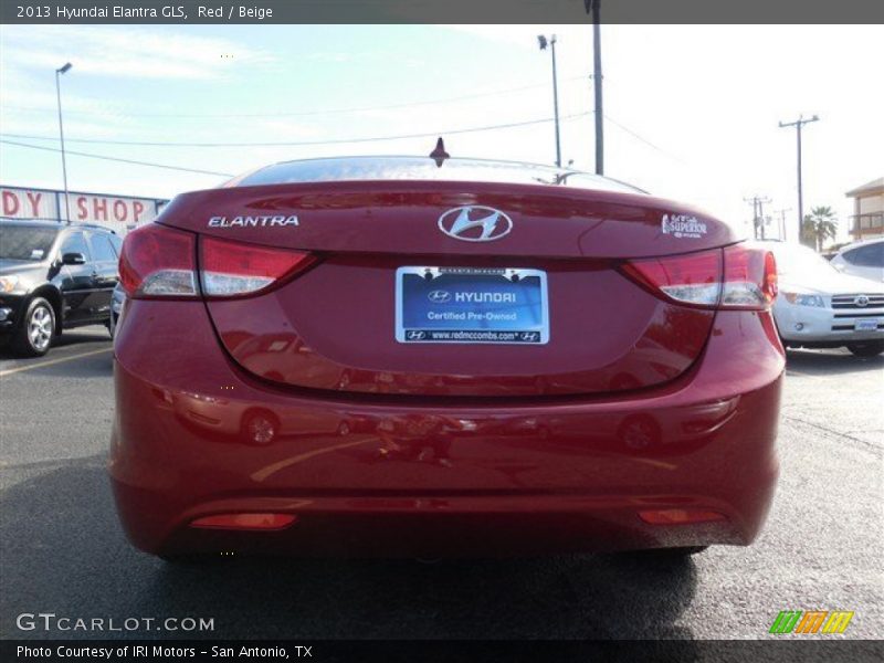 Red / Beige 2013 Hyundai Elantra GLS