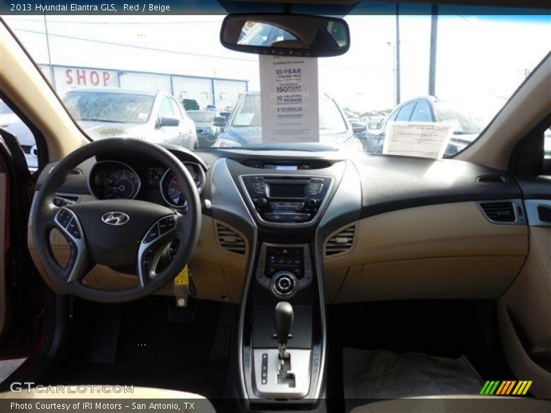 Red / Beige 2013 Hyundai Elantra GLS