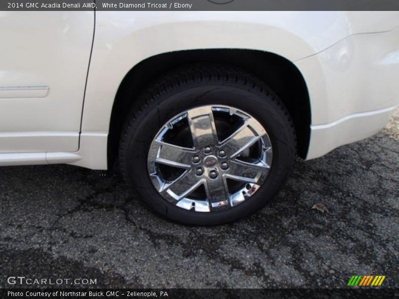 White Diamond Tricoat / Ebony 2014 GMC Acadia Denali AWD