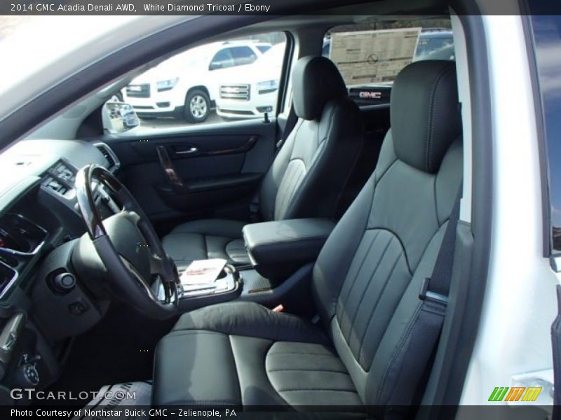 White Diamond Tricoat / Ebony 2014 GMC Acadia Denali AWD