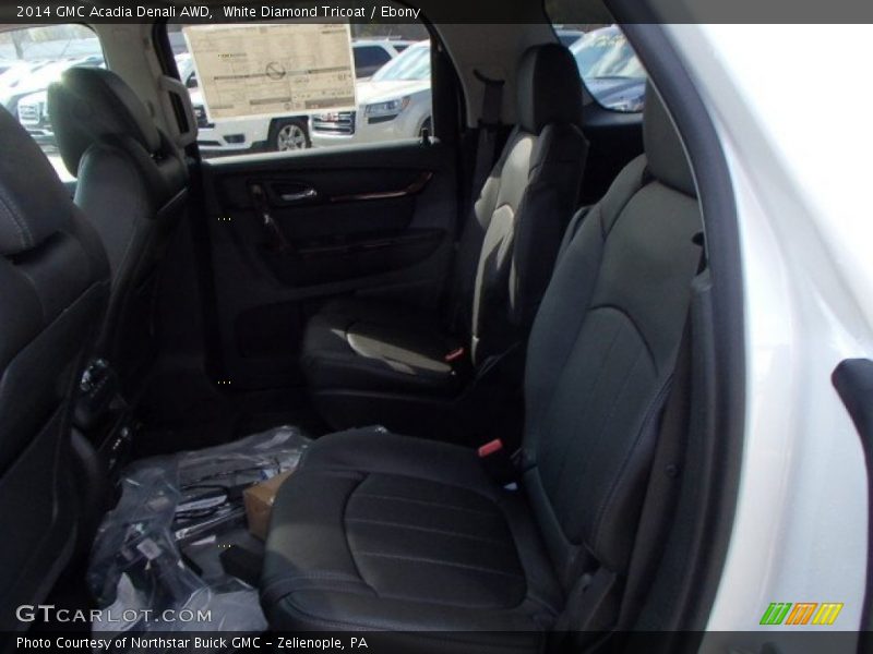 White Diamond Tricoat / Ebony 2014 GMC Acadia Denali AWD