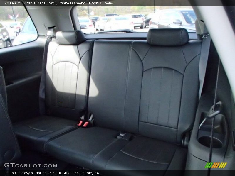 White Diamond Tricoat / Ebony 2014 GMC Acadia Denali AWD