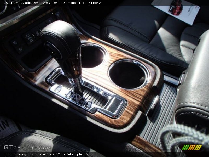 White Diamond Tricoat / Ebony 2014 GMC Acadia Denali AWD