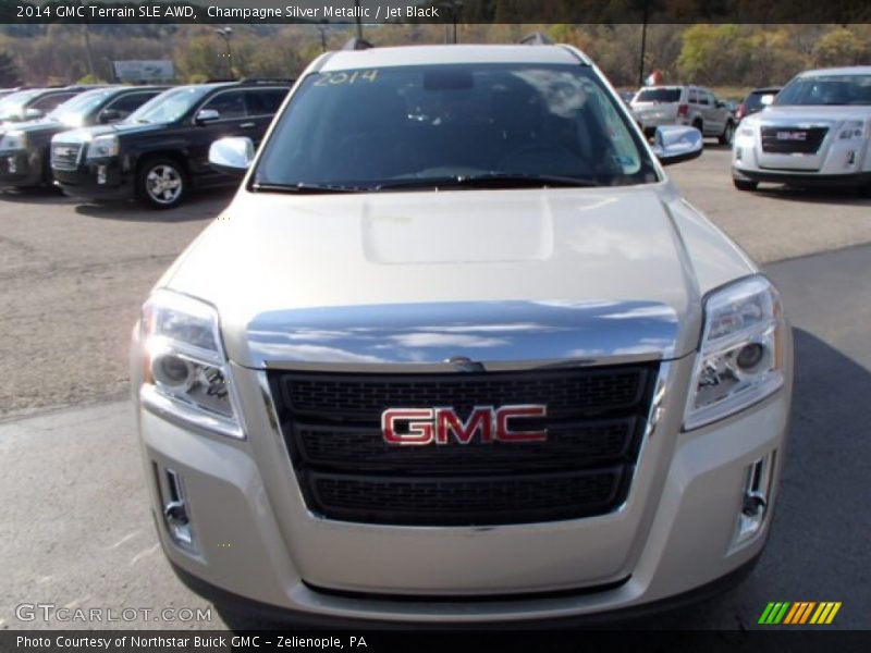 Champagne Silver Metallic / Jet Black 2014 GMC Terrain SLE AWD