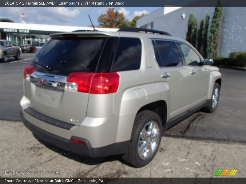 Champagne Silver Metallic / Jet Black 2014 GMC Terrain SLE AWD